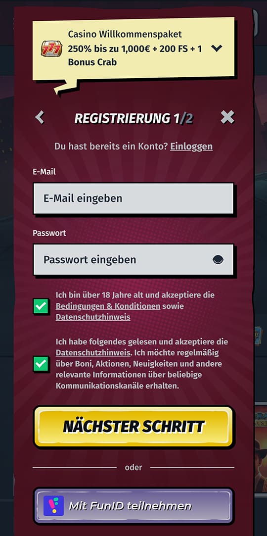 Allyspin online casino registrieren mobile vorschau
