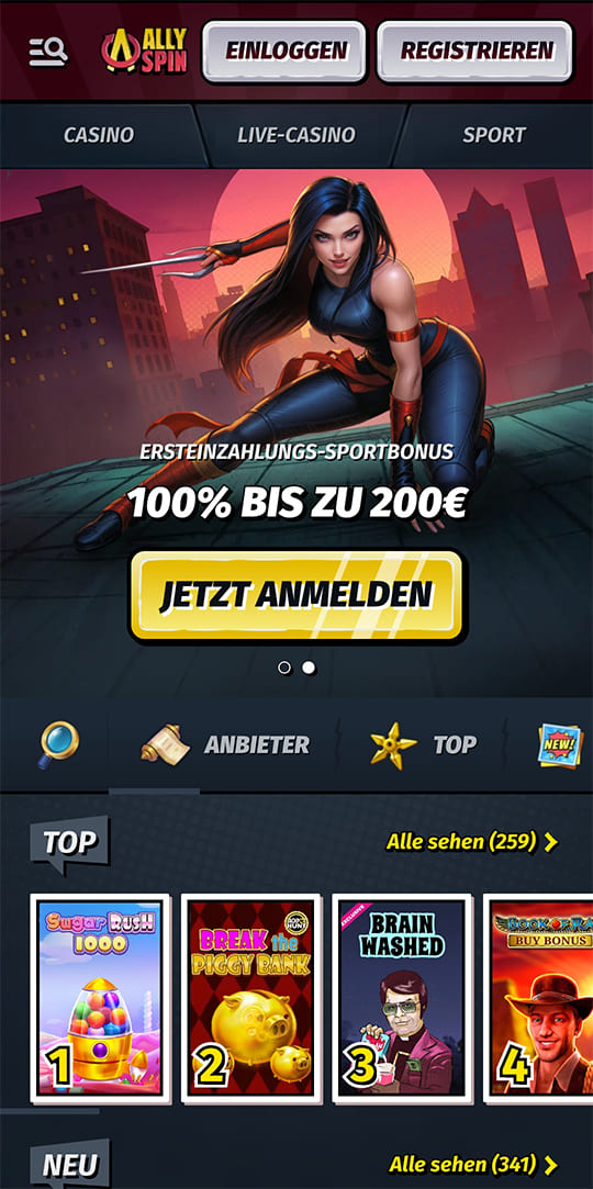 Allyspin online casino willkommensbonus mobile vorschau