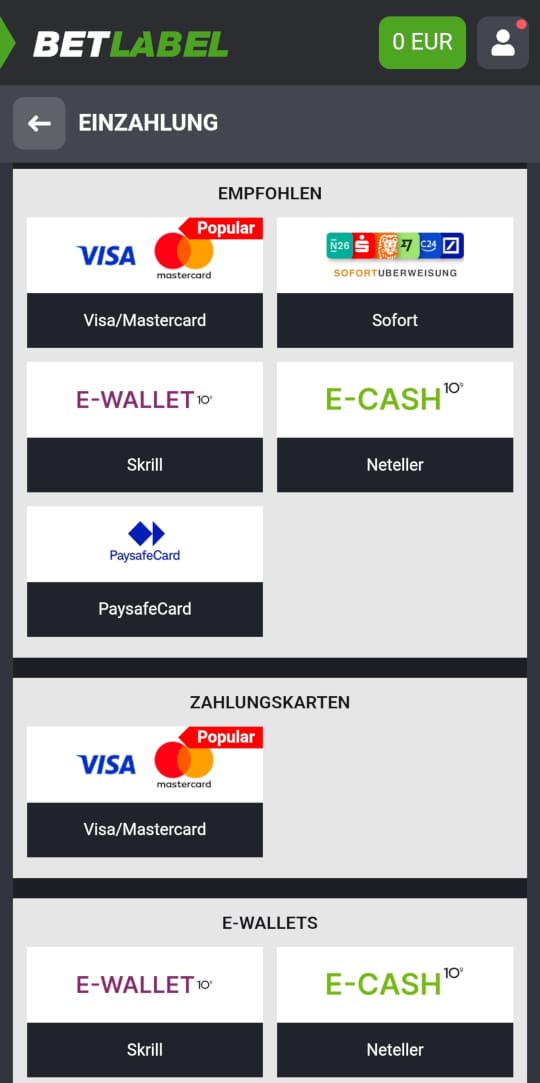 BetLabel online casino zahlungen mobile vorschau