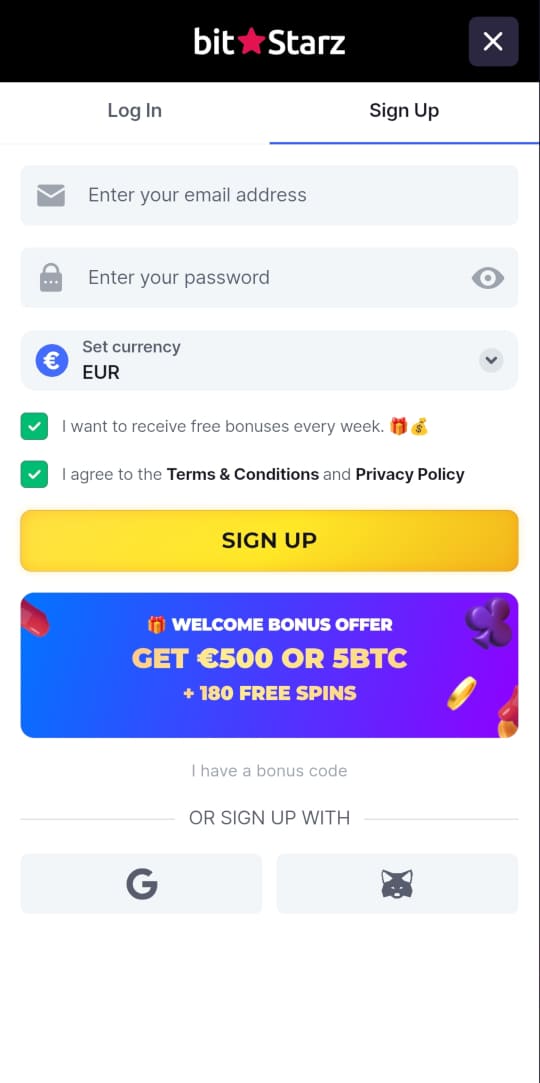 BitStarz online casino registrieren mobile vorschau