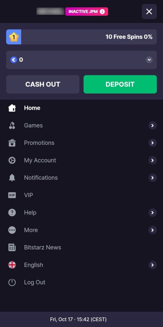BitStarz online casino seitenleistenmenu mobile vorschau