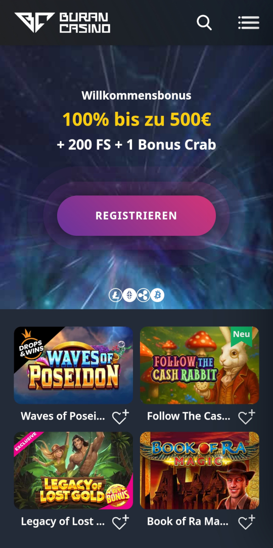 Buran online casino willkommensbonus mobile vorschau