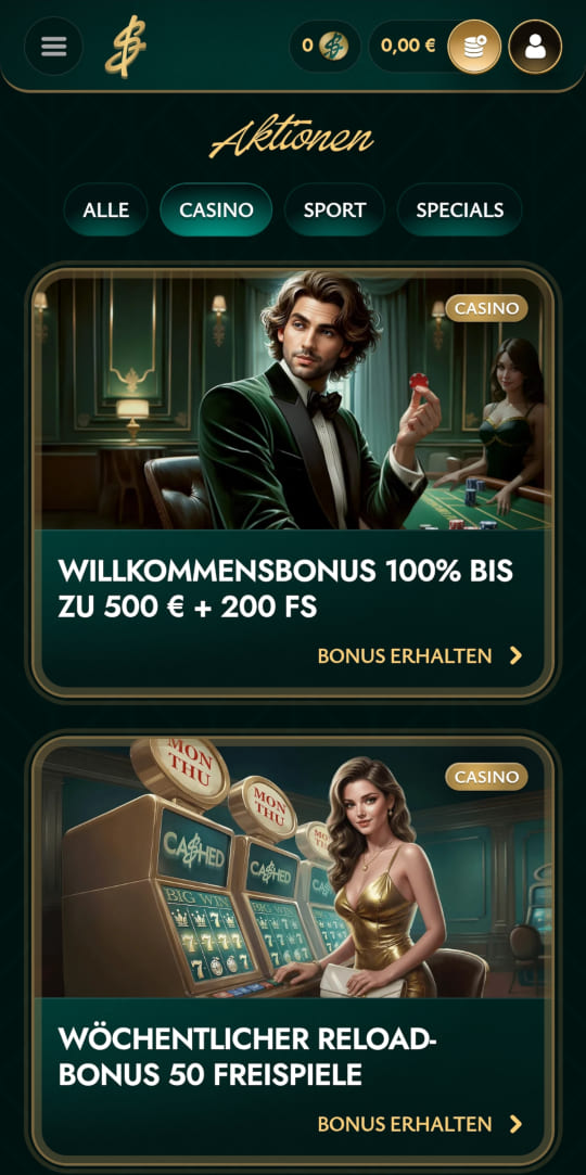 Cashed online casino willkommensbonus mobile vorschau