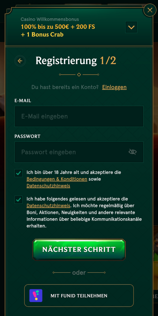Casinia online casino registrieren mobile vorschau