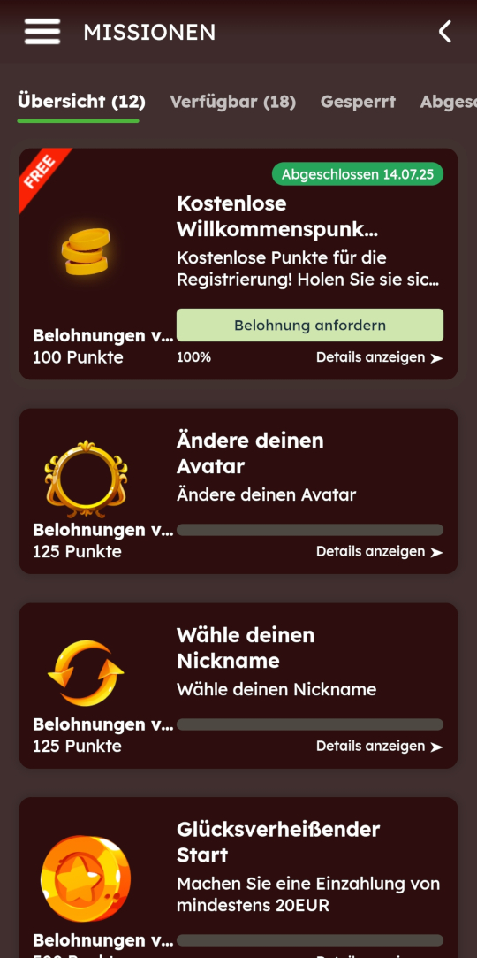 DragonSlots online casino missionen mobile vorschau