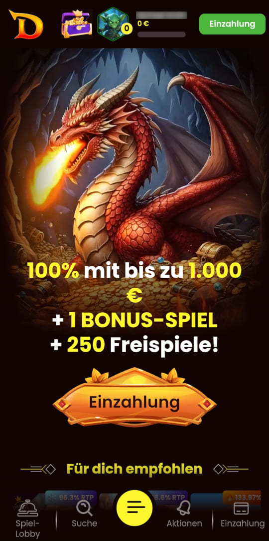 DragonSlots online casino willkommensbonus mobile vorschau