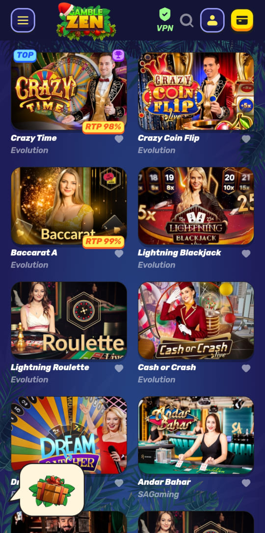 GambleZen online casino live casino mobile vorschau