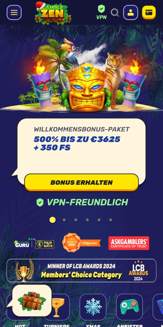 GambleZen online casino willkommensbonus mobile vorschau