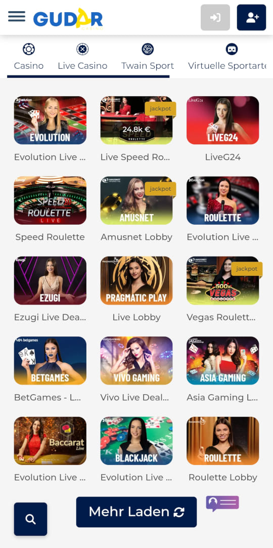Gudar online casino live casino mobile vorschau