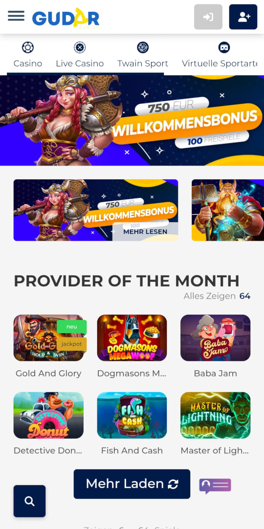 Gudar online casino willkommensbonus mobile vorschau