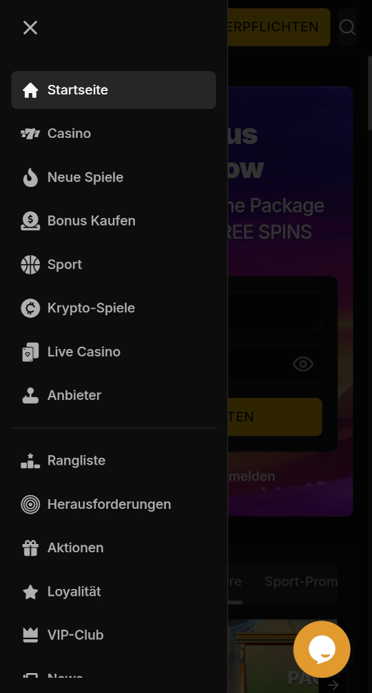 Horus online casino seitenleistenmenu mobile vorschau