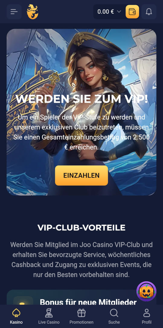 Joo Casino online casino VIP programm mobile vorschau