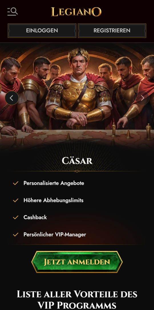 Legiano online casino vip programm mobile vorschau