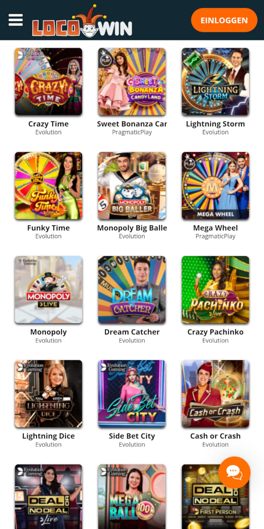 LocoWin online casino live casino mobile vorschau