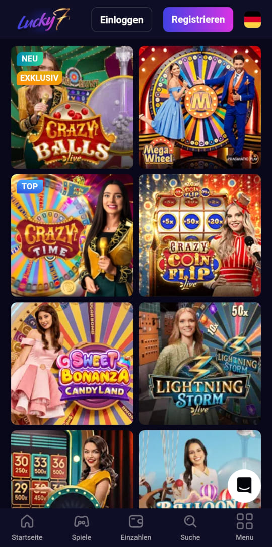 Lucky7even online casino live spielen mobile vorschau