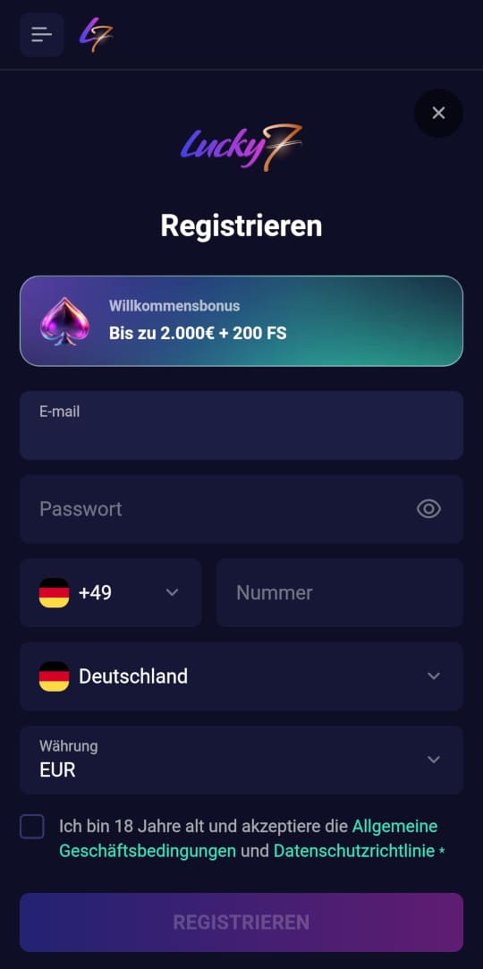 Lucky7even online casino registrieren mobile vorschau