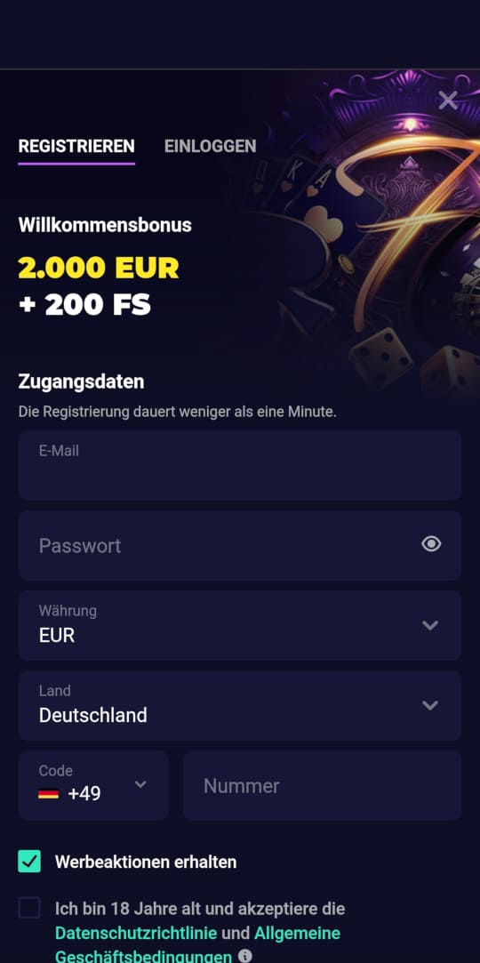 Lucky7even online casino registrieren mobile vorschau