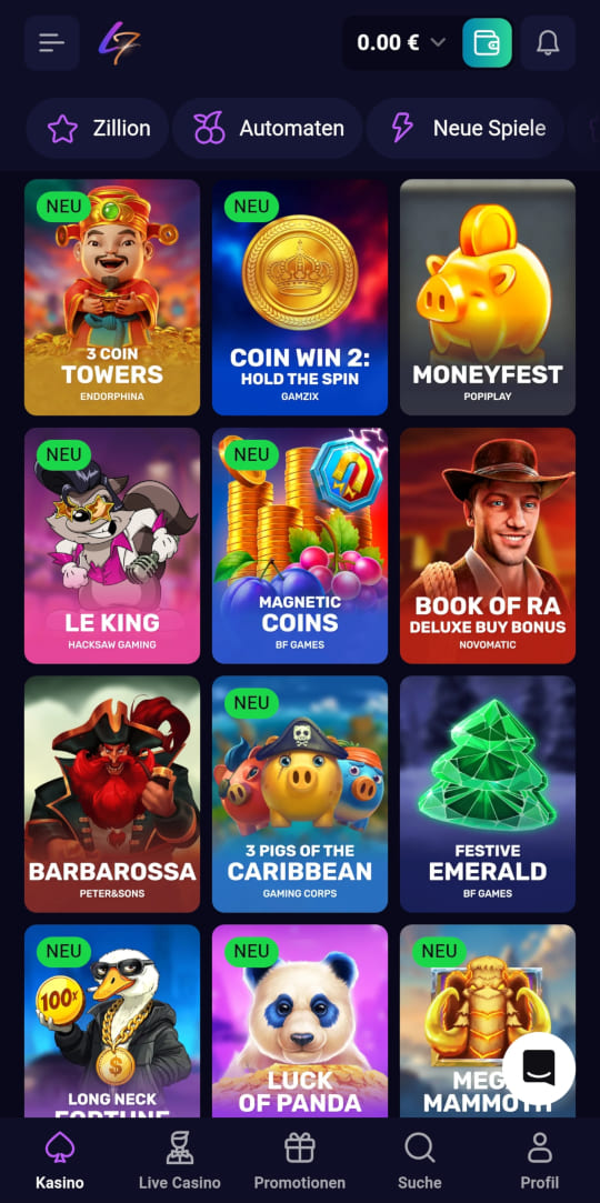 Lucky7even online casino top spielen mobile vorschau