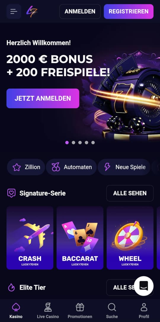 Lucky7even online casino willkommensbonus mobile vorschau