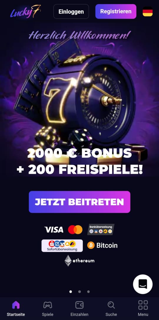 Lucky7even online casino willkommensbonus mobile vorschau