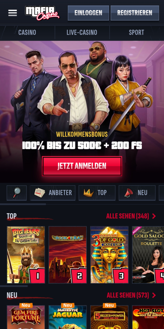 Mafia online casino willkommensbonus mobile vorschau