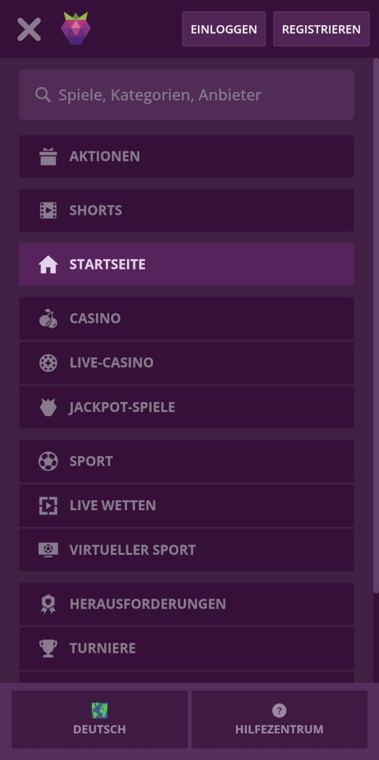 Malina online casino seitenleistenmenu mobile vorschau