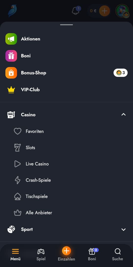 Martin online casino seitenleistenmenu mobile vorschau