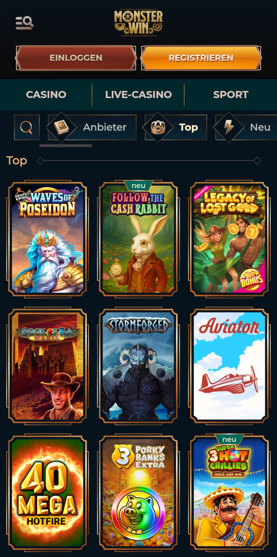 Monsterwin online casino top spielen mobile vorschau