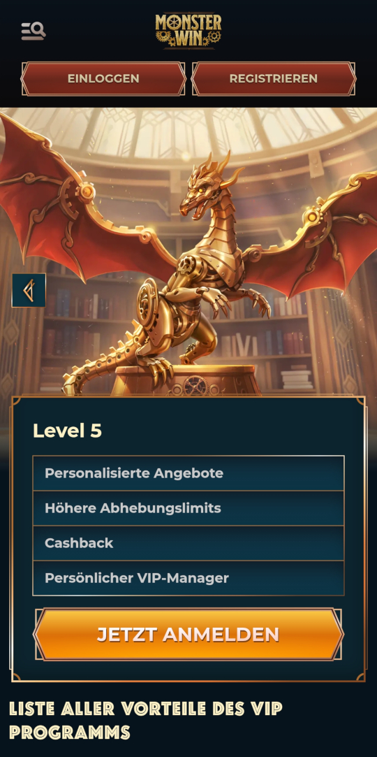 Monsterwin online casino VIP programm mobile vorschau