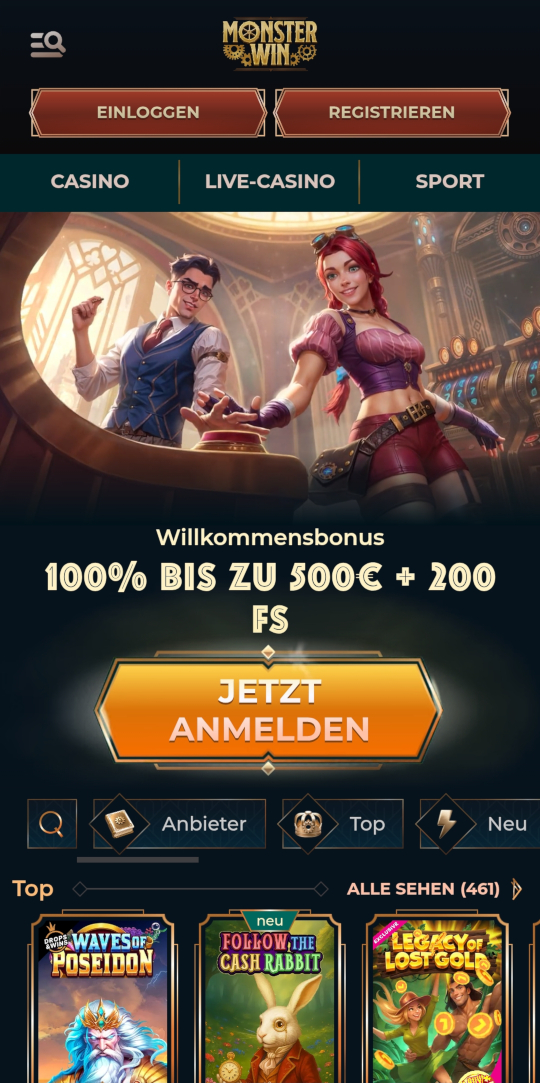 Monsterwin online casino willkommensbonus mobile vorschau