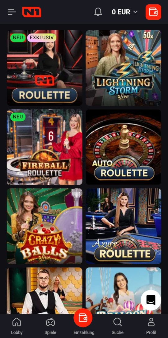 N1 online casino live casino mobile vorschau