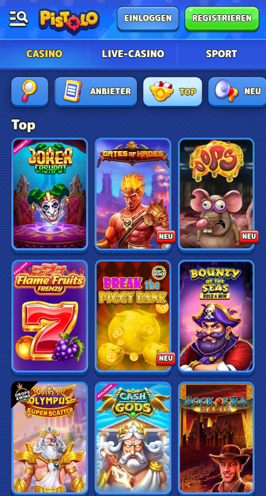 Pistolo online casino top spielen mobile vorschau