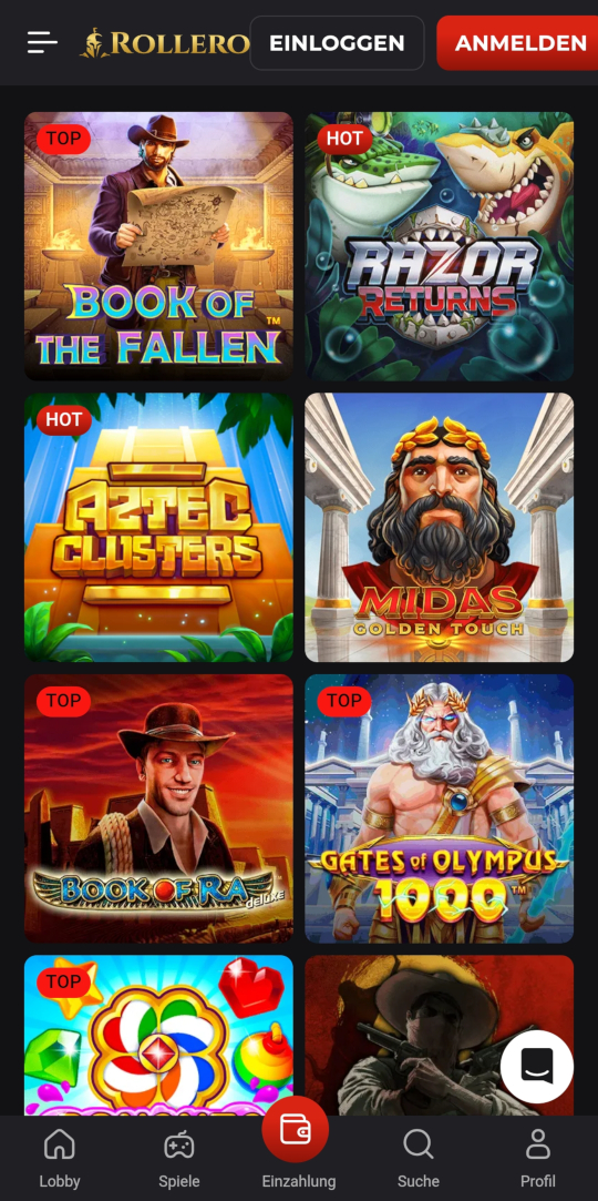 Rollero online casino top spielen mobile vorschau
