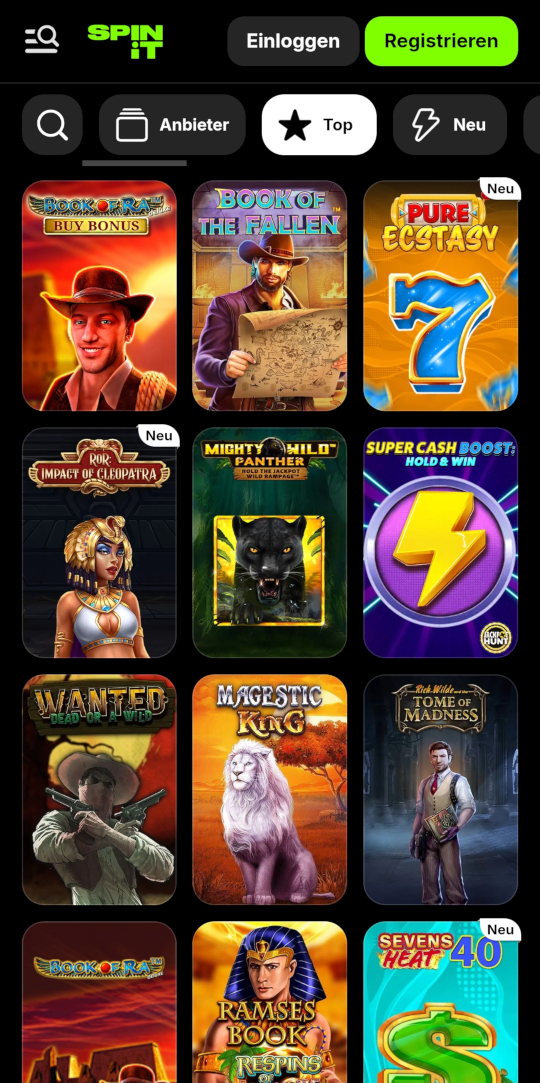 SPINiT online casino top spielen mobile vorschau