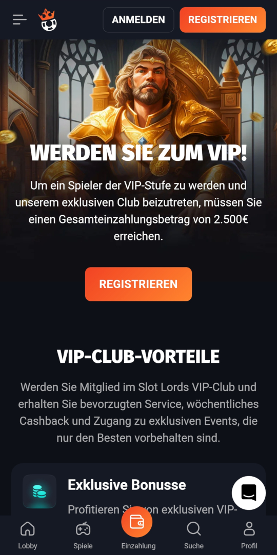 Slot Lords online casino VIP programm mobile vorschau