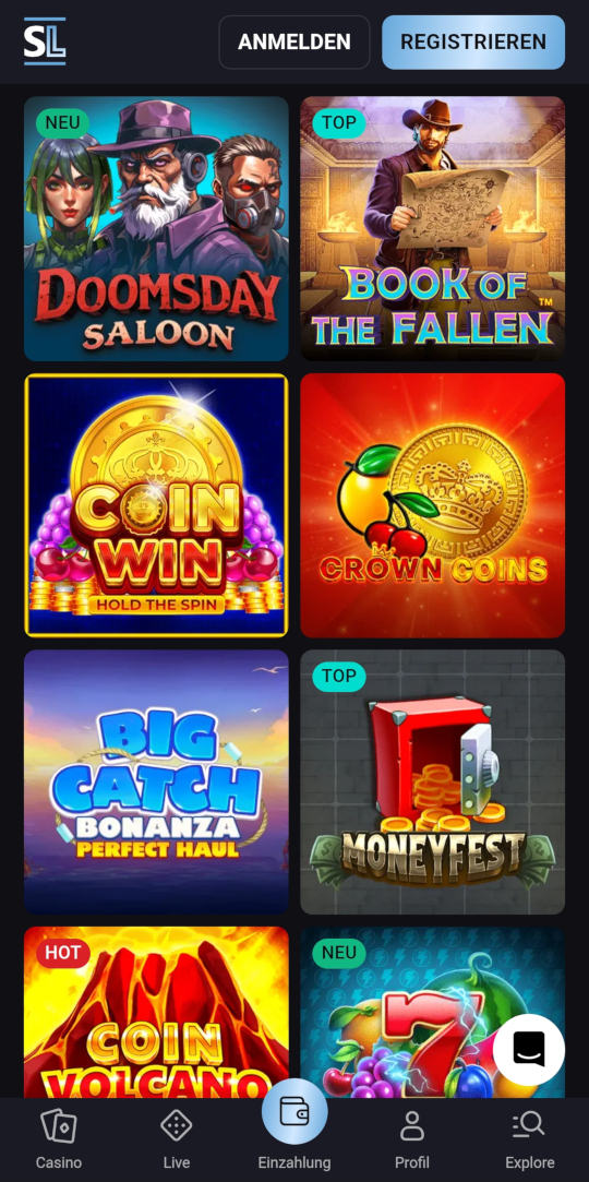 SlotLounge online casino top spielen mobile vorschau