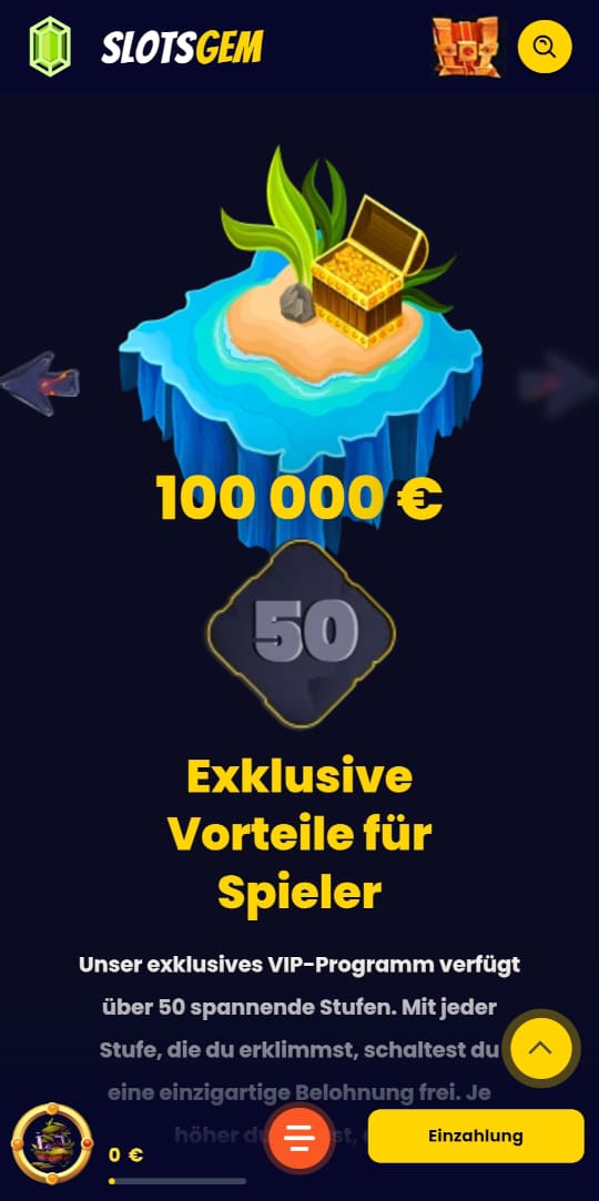 SlotsGem online casino VIP programm mobile vorschau