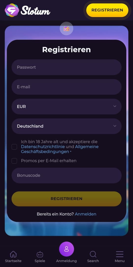 Slotum online casino registrieren mobile vorschau