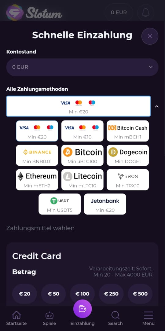 Slotum online casino zahlungen mobile vorschau