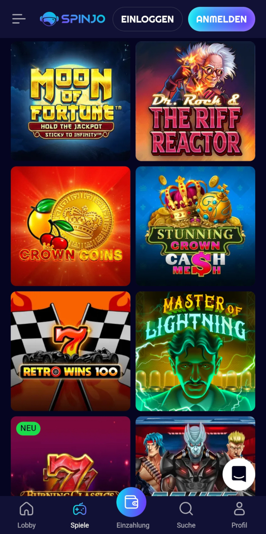 Spinjo online casino top spielen mobile vorschau