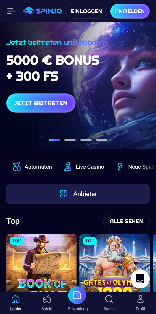 Spinjo online casino willkommensbonus mobile vorschau