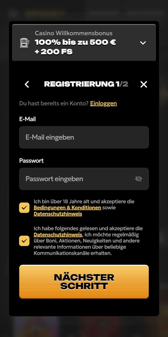 Spinsy online casino registrieren mobile vorschau