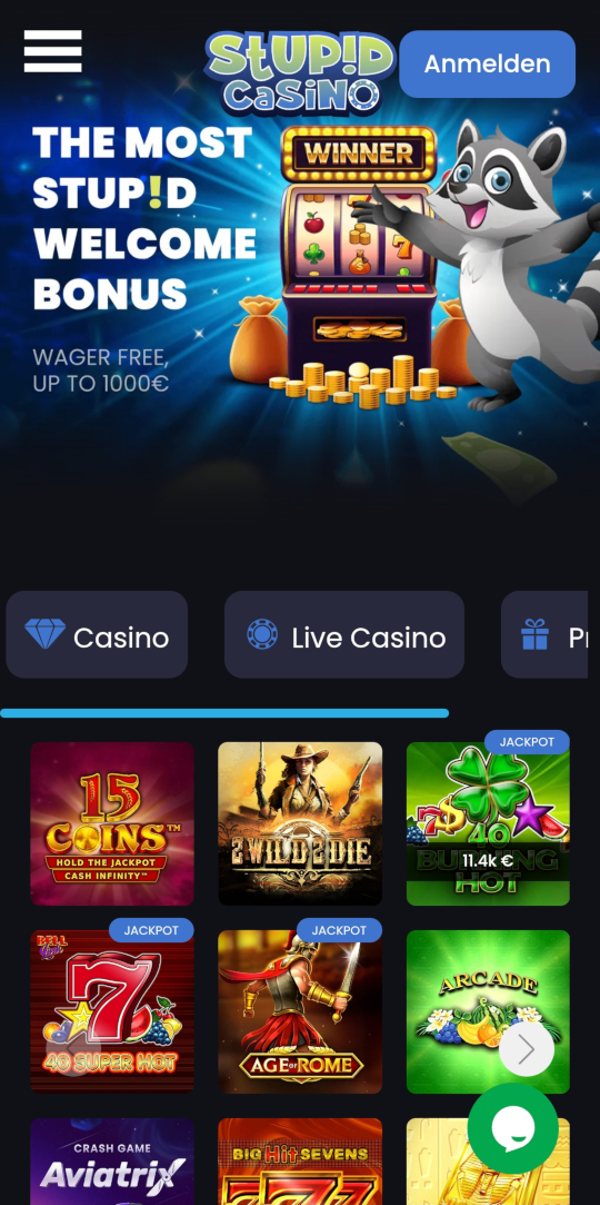 Stupid online casino willkommensbonus mobile vorschau