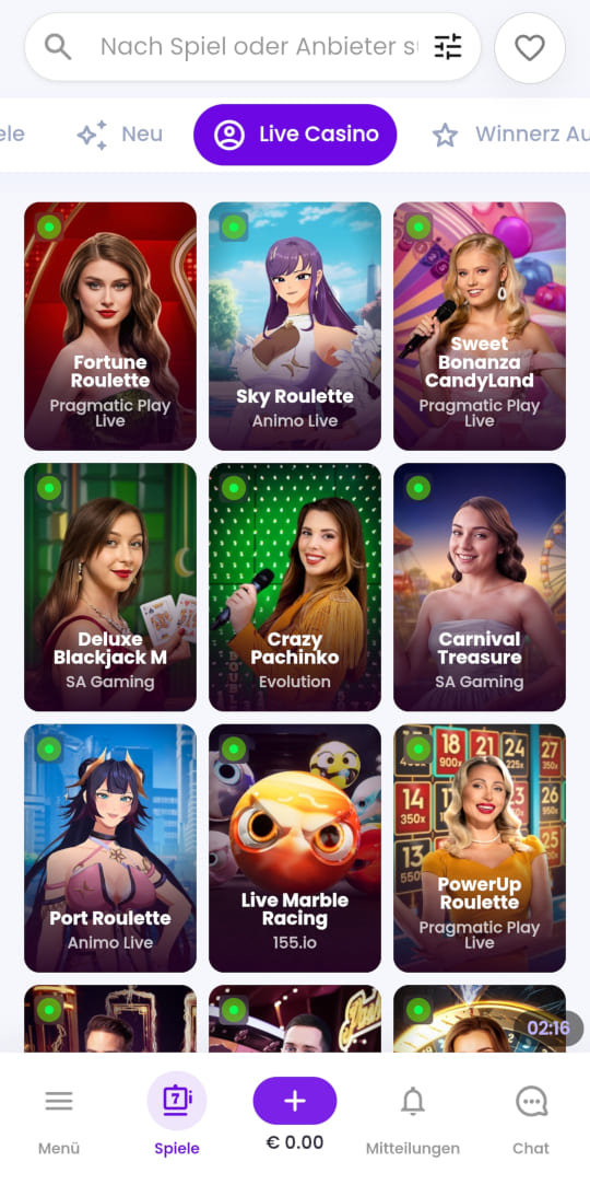 Winnerz online casino live casino mobile vorschau