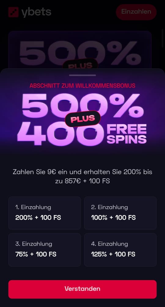 Ybets online casino willkommensbonus mobile vorschau
