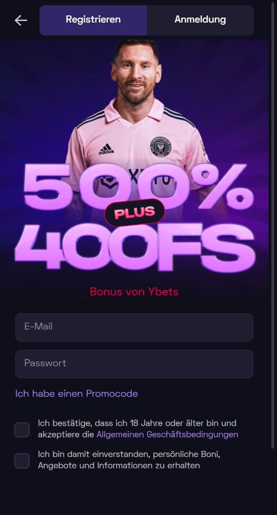Ybets.net online casino registrieren mobile vorschau