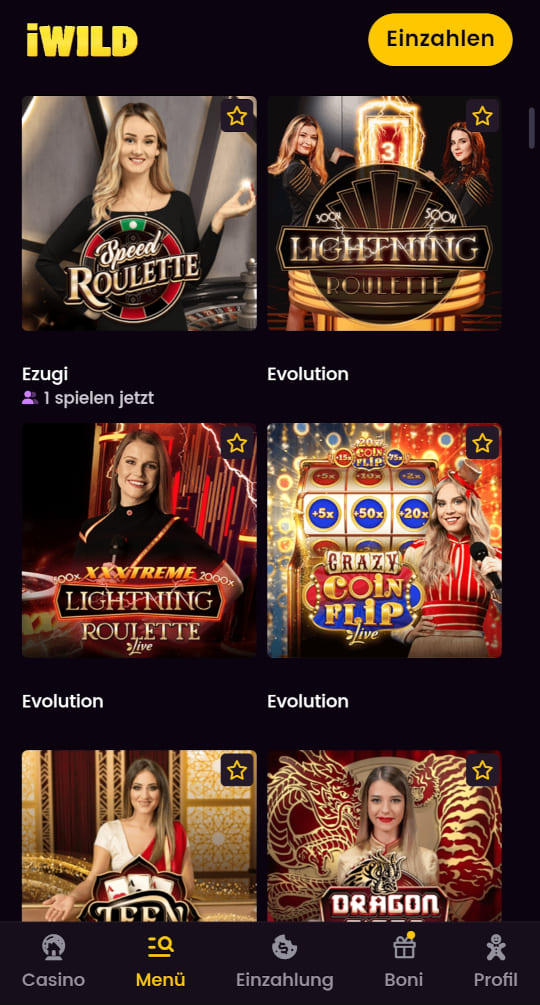 iWild online casino live casino mobile vorschau